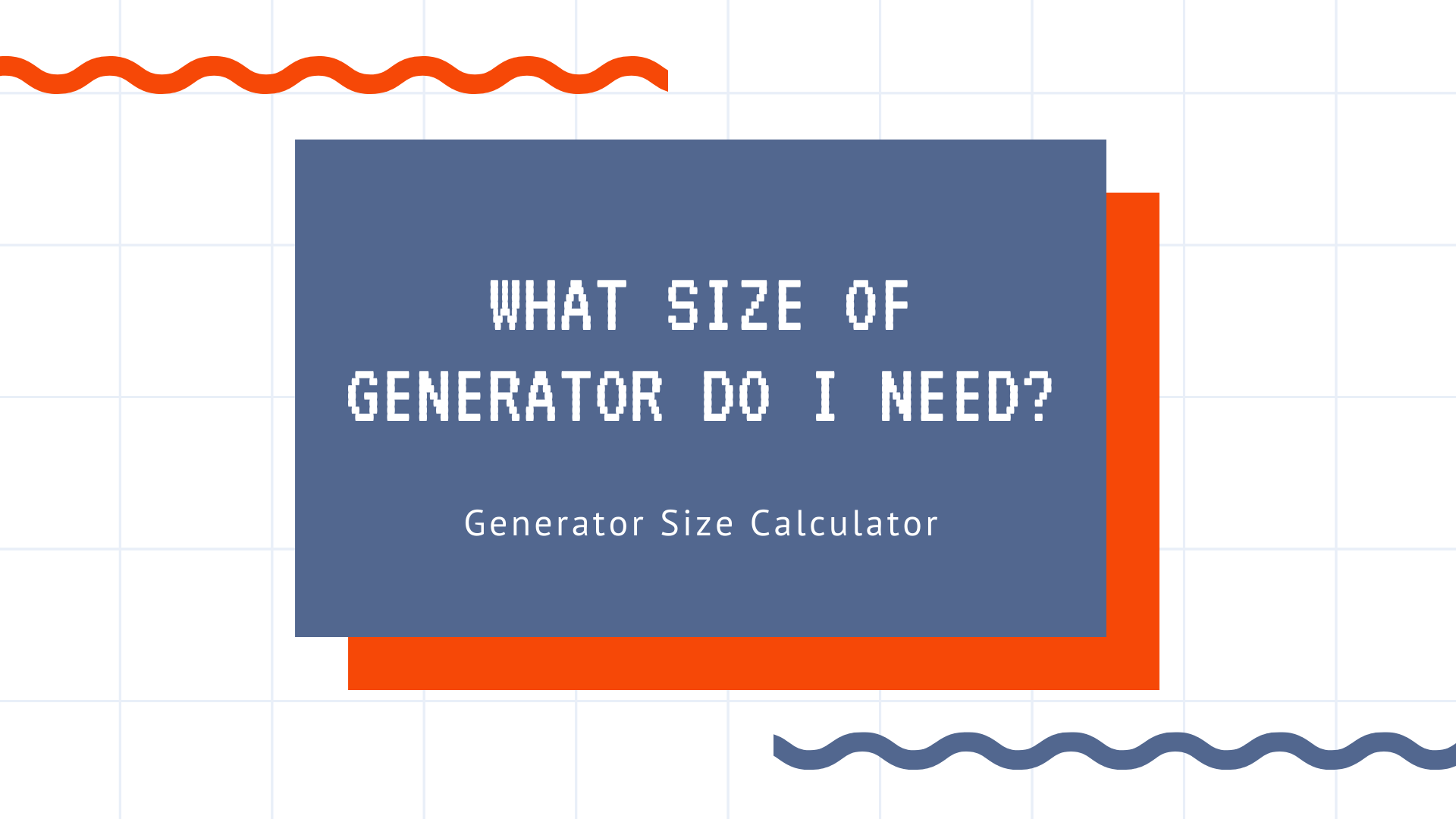 size of generator