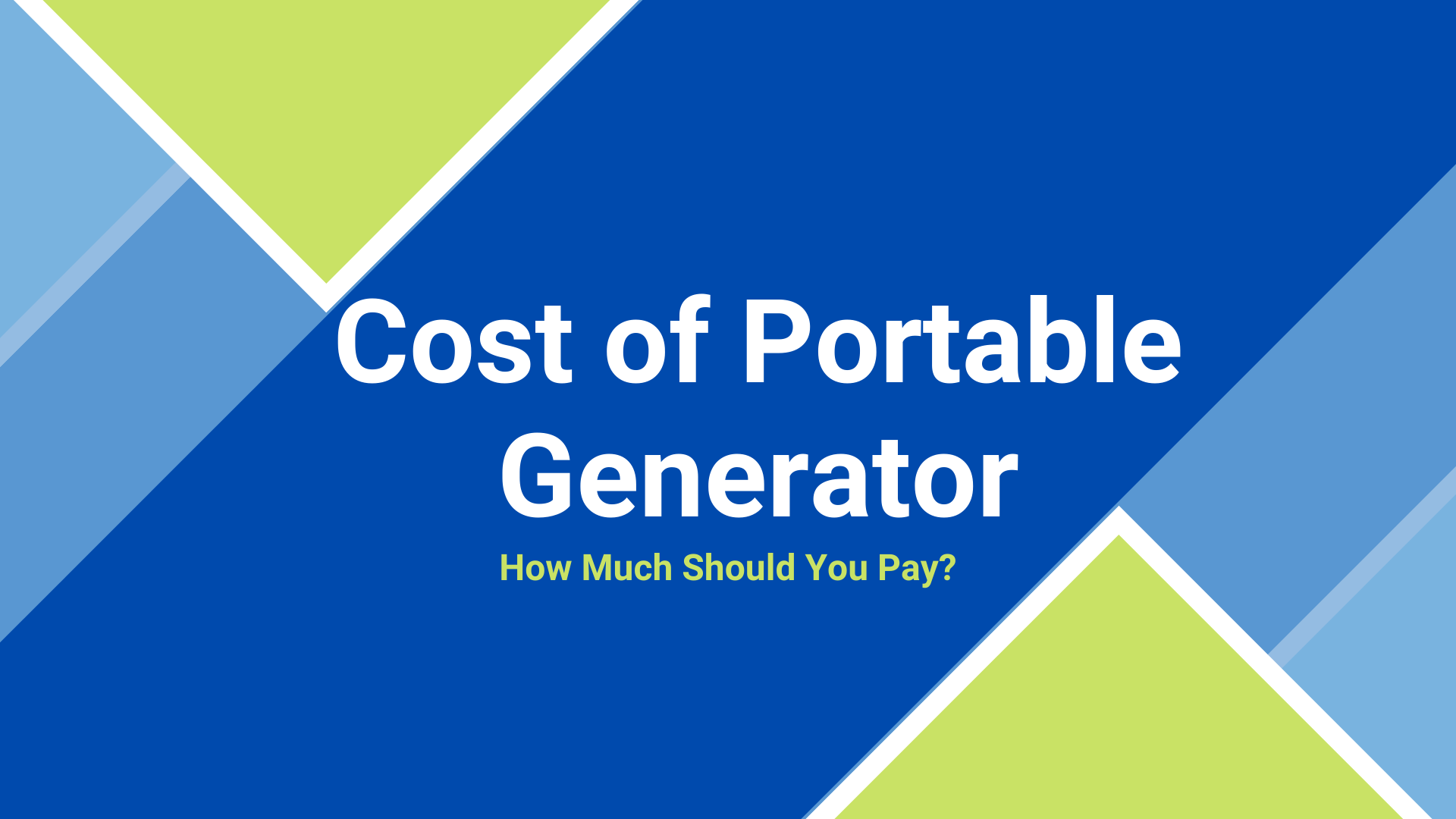 cost of portable generator
